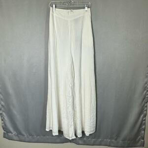 NWT Modcloth X Collectif White Akiko Plain Trousers Extra Wide Leg- Size Medium
